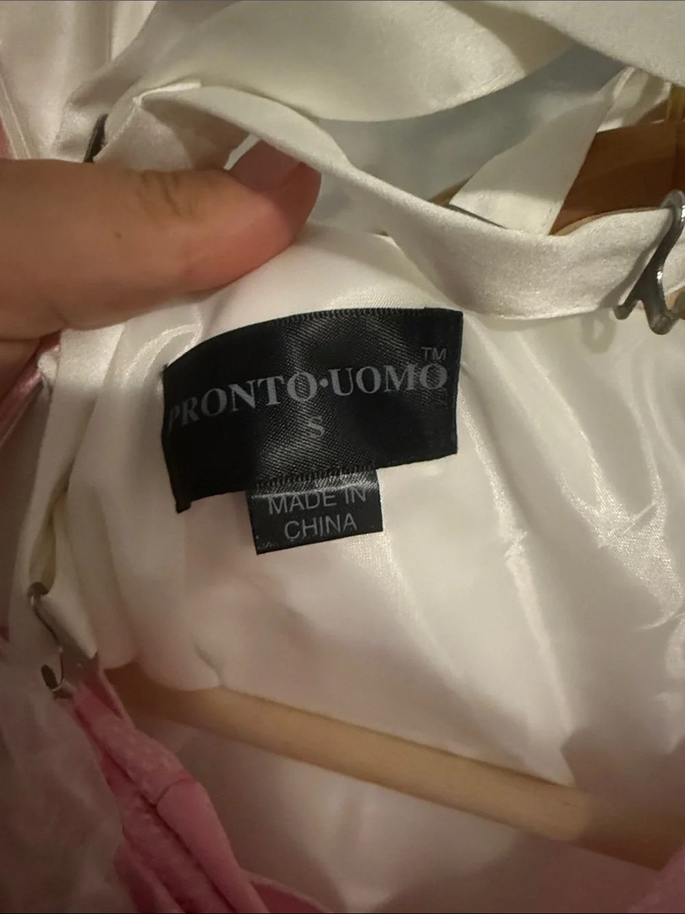 Pronto Uomo Pink Sleeveless V-Neck Vest with Bow and Striped Tie
